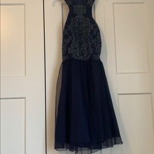 navy blue formal dress
